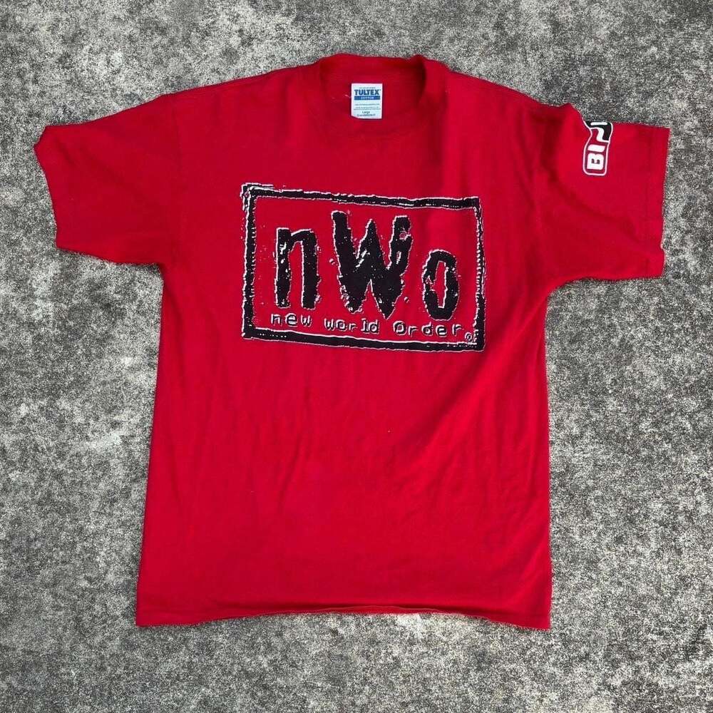 Vintage 90s WCW nWo New World Order Runnin With The PAC T-Shirt Size Large